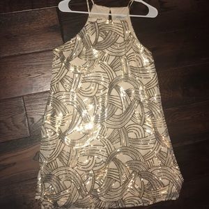 Gold Sequin Dress